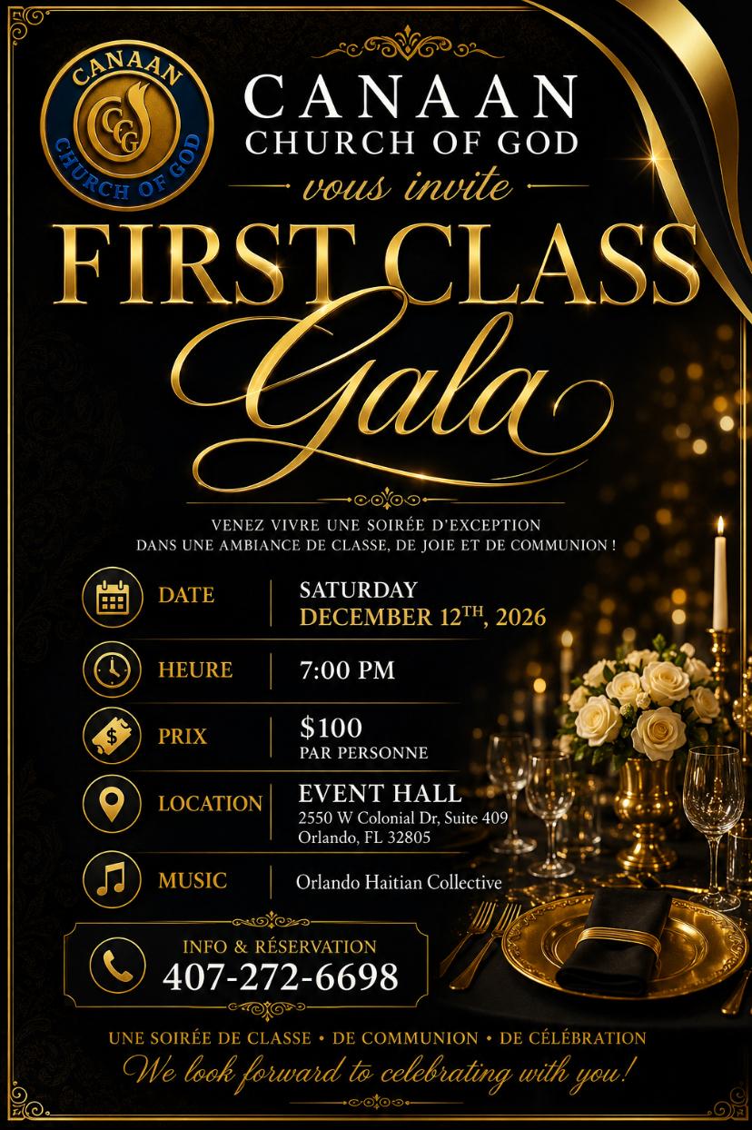 Canaan Church of God First Class Gala